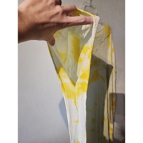 Dress Free Size One Size Hippie Boho Summer Pullover Bathing Suit Cover Yellow - Picture 5 of 7